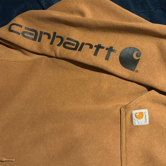 CARHARTT LOGO SLEEVE MIDWEIGHT HOODIE SIZE L - Picture 2 of 6